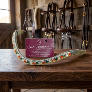 Fronture en cuir personnalisée avec cristaux scintillants – Équipement d'équitation haut de gamme pour chevaux – Vente en gros - Product Image 4