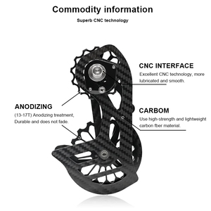 <span class=keywords><strong>Desviador</strong></span> <span class=keywords><strong>Trasero</strong></span> de Bicicleta Riderace con Rodamiento Cerámico 13T-17T de Fibra de Carbono para <span class=keywords><strong>Ultegra</strong></span> Dura Ace 105 R7000 R8000, Piezas de Ciclismo - Product Image 5