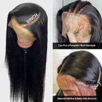 Perruque Lace Front HD Complète 13x6 Sans Colle en Gros, Cheveux Indiens Vierge Alignés avec Cuticules, Perruques de Cheveux Humains Vierge Bruts