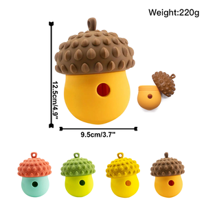 Dispensador Interactivo de Golosinas para Perros, Pelota de Silicona con Forma de Piña para Masticar, Dispensador de Comida para Mascotas Divertido y Libre de BPA - Product Image 5