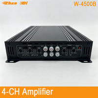 Amplificateur de voiture haute puissance à 4 canaux de classe AB 2500W en gros d'usine avec égaliseurs séparés pour système audio