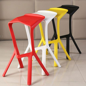 Factory Promotion Modern Plastic bar Stool Durable <strong>High</strong> <strong>Chair</strong> for Kitchen and Outdoor Garden Furniture - Product Image 3