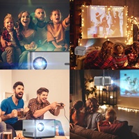 Nuevo Proyector Mini LED para Cine en Casa con Enfoque Automático, Sistema Android 9, Full HD 1080P, 350ANSI Lúmenes y Soporte