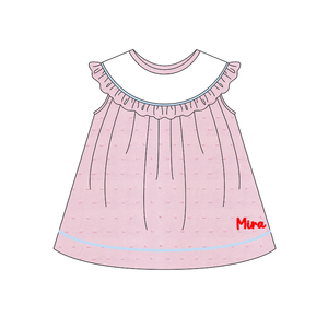 Toddler Baby Girls Swiss Dot Bubble Romper Summer Dress Set Ruffle Trim Sleeveless Sunsuit Boutique Children Clothing Outfits - Product Image 6