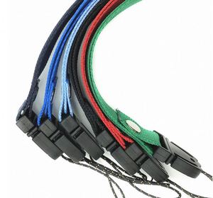 Durable 1.5cm Premium Eco-Friendly Airplane Clip Badge Holder Lanyards for Phones USB Events Custom Logo Polyester Strong - Product Image 2