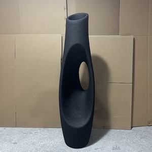 Fabrieks prijs lichtgewicht matte hoge vezel grote Europese design handgesneden klassieke milieuvriendelijke buiten bloempotten plantenbakken - Product Image 3