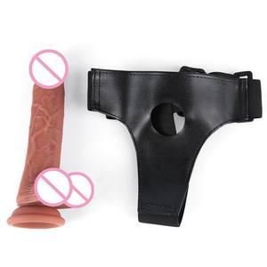 Silikon Strap-on Dildo Harness Höschen für Frauen Lesben, tragbare realistische gefälschte <span class=keywords><strong>Penis</strong></span> mit Unterwäsche, Sexspielzeug für Erwachsene für Paare - Product Image 4