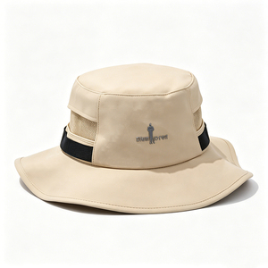 Chapeau Bob Beige Réglable à Large Bord pour Femme, Léger et Respirant, Idéal pour la Randonnée, le Camping et les Voyages - Product Image 2