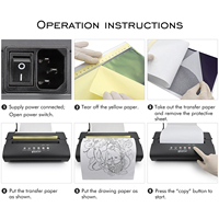 MT 200 Mesin Printer Tato, Mesin Printer Tato Transfer Termal untuk Tato Foto Salinan Gambar