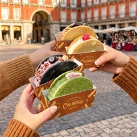 Caja de Papel Biodegradable y Reciclable para Hamburguesas, Personalizable con Logotipo, Ecológica, de Lujo, Negra, para Hamburguesas, Sushi y Comida Rápida