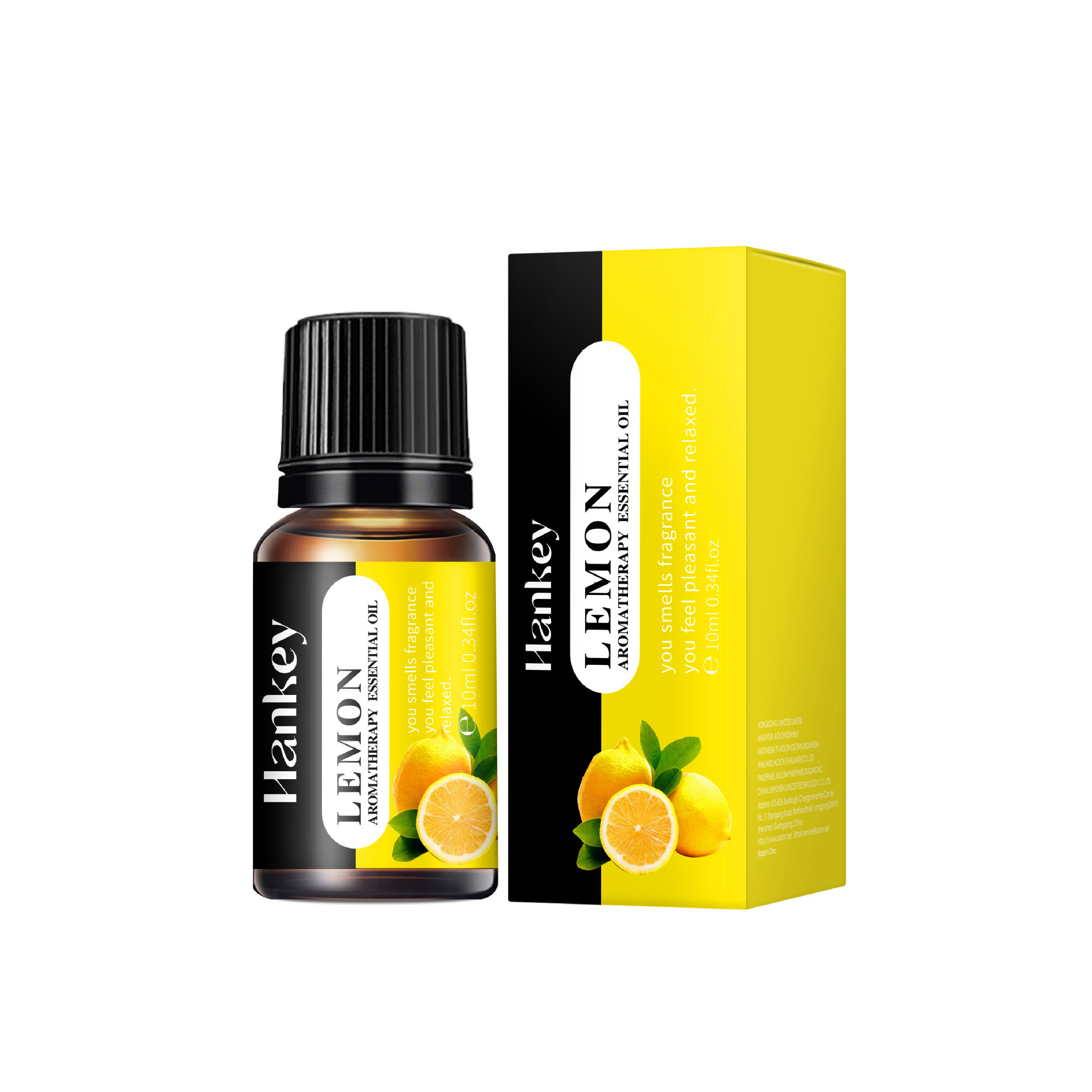 Hankey Lemon Aromatherapy Essential Oil 10ml, Fresh Citrus Fragrance Oil for a Pleasant & Relaxing Atmosphere