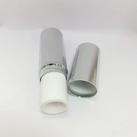 Tube vide pour rouge à lèvres et blush ABS à couvercle rabattable - Même style que le tube rond populaire pour cosmétiques