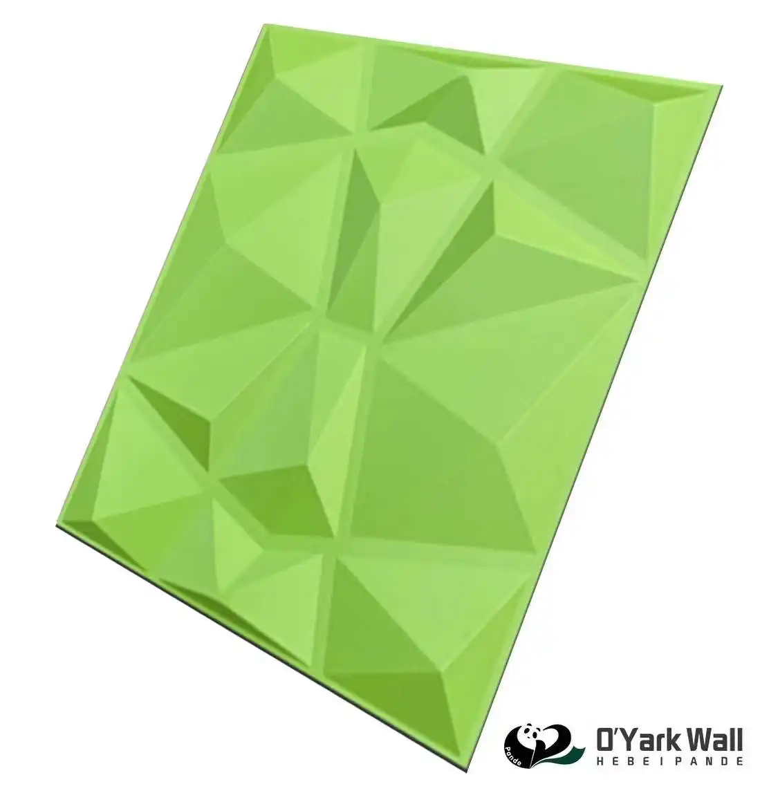 Environmental friendly fadeless colored 3d wallpanel pvc plastic Interior grass green color 3d wall panels