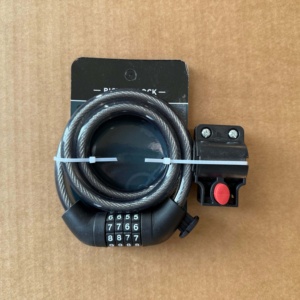 Cadenas à câble à mot de passe à 4 chiffres haute résistance, antivol pour vélos, scooters électriques et remorques - Product Image 1