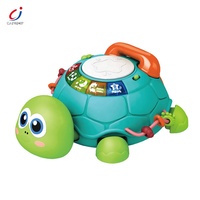 Nouveau design Jouet téléphone pour bébé éducatif multifonctionnel, jouet musical tortue téléphonique à induction pour bébé rampant