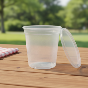 Leakproof Disposable <b>Clear</b> Deli Cup Food Storage <b>Containers</b> with Lids Food Packaging for Desserts and Dishes - Product Image 1