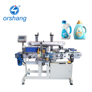 Machine d'étiquetage électrique entièrement automatique Orshang à commande PLC pour bouteilles carrées plates, avec étiqueteuse adhésive double face et roulement de moteur - Product Image 1