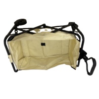 Chariot de camping robuste pour l'extérieur, léger, pliable, à 4 roues larges, capacité de charge de 300 livres, chariot à main