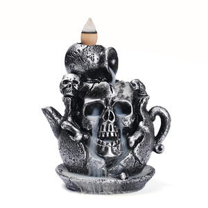 <span class=keywords><strong>Quemador</strong></span> de aromaterapia de reflujo de resina, tetera de resina creativa, <span class=keywords><strong>quemador</strong></span> de <span class=keywords><strong>incienso</strong></span> de reflujo de Calavera, adorno artesanal - Product Image 4