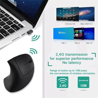 Mouse DATA FROG nirkabel, tetikus vertikal optik nirkabel 3 DPI 800/1200/1600, 6 tombol untuk Laptop/PC/Desktop kondisi baru DC
