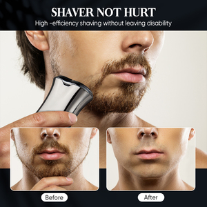 Mini Rasoio Elettrico Lavabile di Alta Qualità per Viso e Testa, Tagliabarba Compatto con Spazzola per la Pulizia - Product Image 5