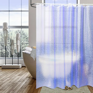 Ensemble <span class=keywords><strong>de</strong></span> rideaux <span class=keywords><strong>de</strong></span> <span class=keywords><strong>douche</strong></span> modernes en EVA/PEVA transparents 3D <span class=keywords><strong>avec</strong></span> <span class=keywords><strong>motif</strong></span> carré pour la maison ou l'hôtel - Product Image 2