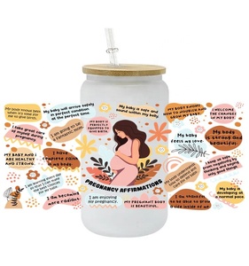 Best Seller Best Mom Ever UV DTF Cup Wrap Transferencias Pegatinas Profesor Enfermera Afirmación UV Cup Wraps <span class=keywords><strong>para</strong></span> uso en tazas de 16OZ - Product Image 6