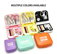 Kit de couture portable promotionnel 10 pièces avec logo personnalisé pour la maison – Coffret de couture promotionnel 10 pièces – Boîte de couture portable