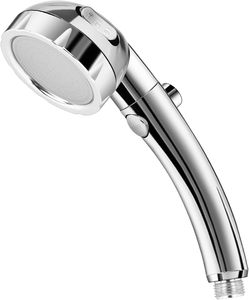 Kepala pancuran dengan genggam, 3 pengaturan semprotan semprotan kamar mandi dengan tombol tekan nyala/mati penuh - Product Image 1