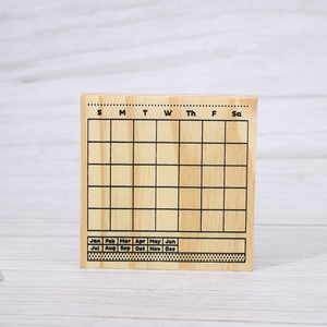 Offre Spéciale – <span class=keywords><strong>Tampon</strong></span> en Caoutchouc Carré Éducatif Écologique Personnalisé en Bois pour Calendrier, Récompenses et Apprentissage des Enfants – Vente en Gros - Product Image 3
