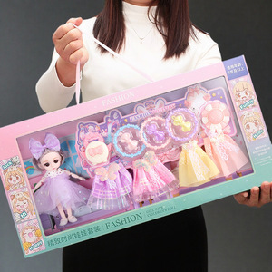 Ensemble de déguisement pour poupées, jouet de jeu d'imitation, coffret cadeau, ensemble de jeu de poupée princesse pour filles, cadeau d'anniversaire ou de vacances - Product Image 4