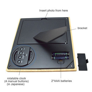 Bambú Digital Escritorio Marco <span class=keywords><strong>de</strong></span> fotos <span class=keywords><strong>de</strong></span> madera Panel <span class=keywords><strong>Reloj</strong></span> <span class=keywords><strong>de</strong></span> <span class=keywords><strong>mesa</strong></span> con marco <span class=keywords><strong>de</strong></span> fotos - Product Image 3