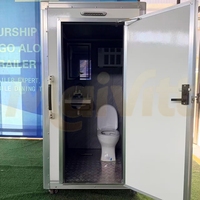 Toilettes portables de luxe pour extérieur, douche mobile, salle de bain préfabriquée, remorque WC portable