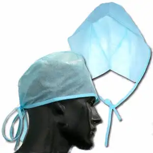 Descartável Non-Woven Dust-Free Doctor Nurse Work Head Cover Surgical Bouffant Cap