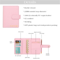Hongbo Meilleure vente vacances/école/bureau cadeau 14 couleurs en relief galet cuir or-anneau A7 Portable Budget liant comme Photocard