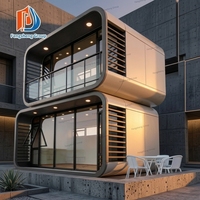 Cabañas Prefabricadas de Dos Pisos Tipo Apple para Oficina, Exteriores, con Balcones, Transpirables, para Uso en Almacenes, Venta al Por Mayor de Fábrica