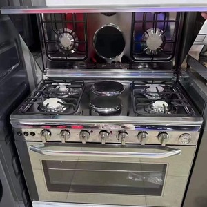 Cuisinières 6 brûleurs 4 gaz 2 électriques <span class=keywords><strong>avec</strong></span> <span class=keywords><strong>four</strong></span> intégré Cuisinière à gaz et électrique verticale <span class=keywords><strong>avec</strong></span> <span class=keywords><strong>four</strong></span> Commande par bouton - Product Image 2