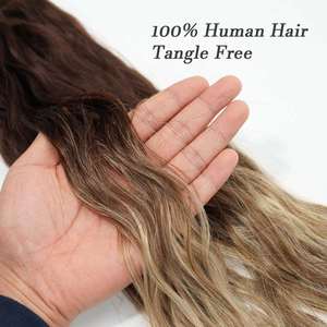 Extensiones de Cabello Natural Ondulado Invisible con Cinta Adhesiva, 100% Cabello Humano Ruso Doble Trama Remy Grado 9A, Sin Enredos ni Caída - Product Image 4