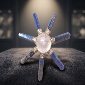 Générateur d'énergie de guérison Étoile de Cristal, 7 points de chakra en pierres précieuses sculptées et polies, artisanat Feng Shui, objet de collection spirituel - Product Image 5
