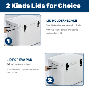 Venta al por mayor 45 <span class=keywords><strong>QT</strong></span> pesca en el mar caja de refrigeración portátil rotomoldeado PE aislamiento térmico al aire libre congelador cubo de hielo para almacenamiento de alimentos - Product Image 3