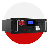 Batterie LiFePO4 empilable Polo R 5kWh 48V 100Ah pour système de stockage d'énergie solaire domestique, hybride hors réseau, compatible CAN