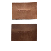 Étiquette personnalisable en cuir véritable vintage écologique pour jeans, patchs thermocollants lavables de haute qualité, modèle imprimé haute technologie 'Tag' ancien