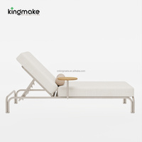 Chaise longue haut de gamme pour piscine, mobilier de plage, mobilier de patio pour projets hôteliers, chaise longue en tissu imperméable, lit de piscine pour villa