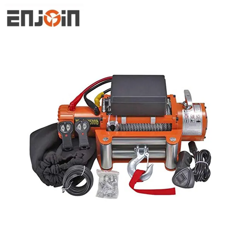 ENJOIN 12v/24v Electric Winch 6124KG 13500LBS 4 × 4 Winch RopeとRemote ControlためATV UTV