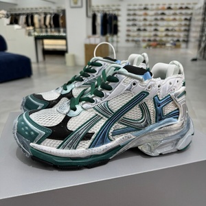 Chaussures de style basketball en cuir véritable de haute qualité avec empeigne en mesh, soutien de la voûte plantaire, pour hommes et femmes, antidérapantes, décontractées, pour l'extérieur - Product Image 1