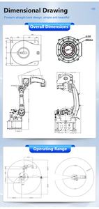 Bras de robot industriel Rayman à 6 axes, 20 kg, pour soudage MIG TIG CO2, laser et pulvérisation, 220 V - Product Image 3