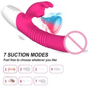 Vibratore Dildo Succhiante per Punto G con Lingua a Rosa, Giocattoli per Adulti, Stimolatore Clitorideo Femminile, Modalità di Riscaldamento, Succhiatore Clitorideo USB - Product Image 6
