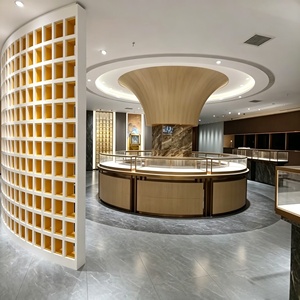 Jewelry Watch Luxury Goods Shop Interior Design Full Room Customization Glass Display Cabinet Jewelry Showcase Store Renovation - Product Image 2