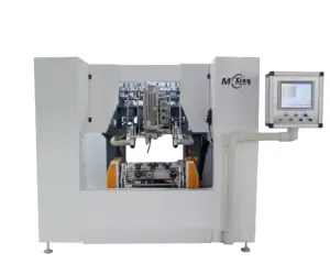 Máquina de escoba de inodoro de alta velocidad CNC, 5 ejes, 3 cabezales, 2 perforaciones y 1 Tufting