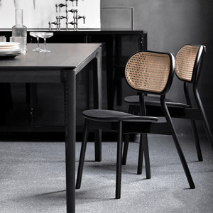 Modern Nordic <strong>Dining</strong> <strong>Chair</strong> Furniture for Living Room Hotel Restaurant Kitchen <strong>Rattan</strong> Solid Wood Wooden <strong>4</strong> 6 8 <strong>Chair</strong> and Table <strong>Set</strong> - Product Image 5